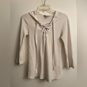 CAbi Front Lace Up Top